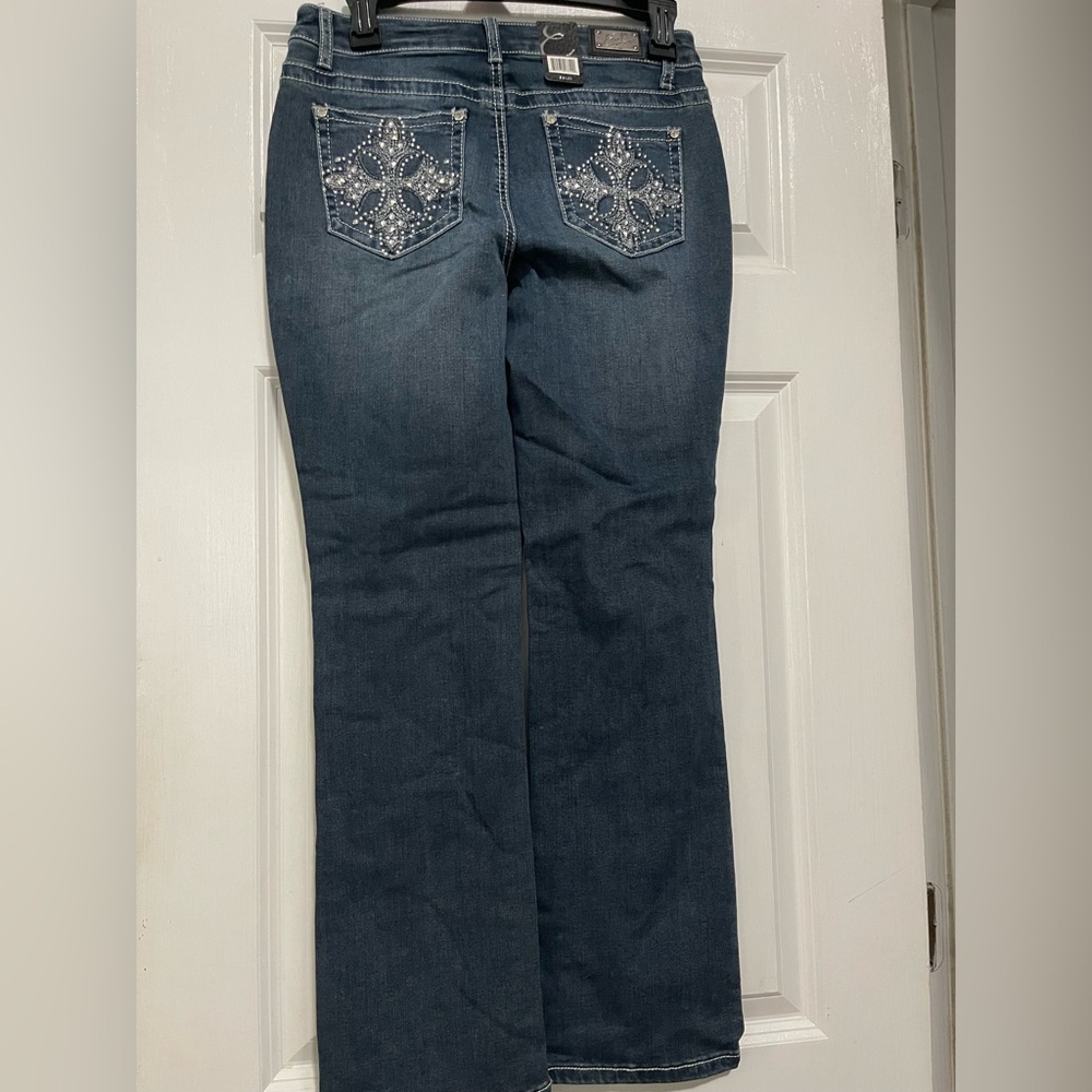 Earl Jeans Dark Blue Straight Leg Women's Jeans - Picture 2 of 2